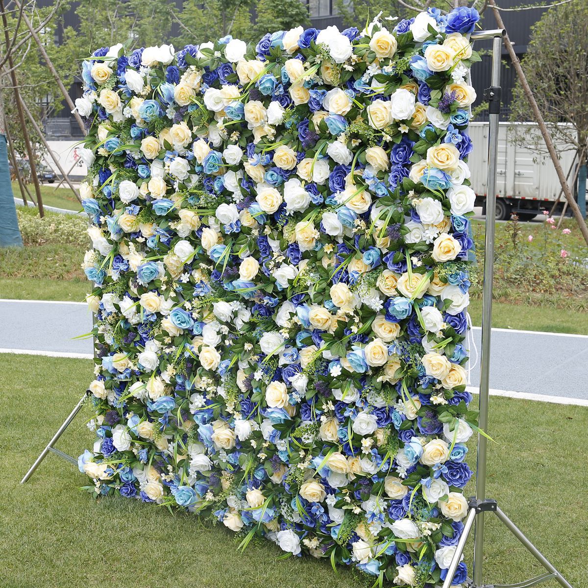 3D Artificial Flower Wall Arrangement Wedding Party Birthday Backdrop Decor HQ3519