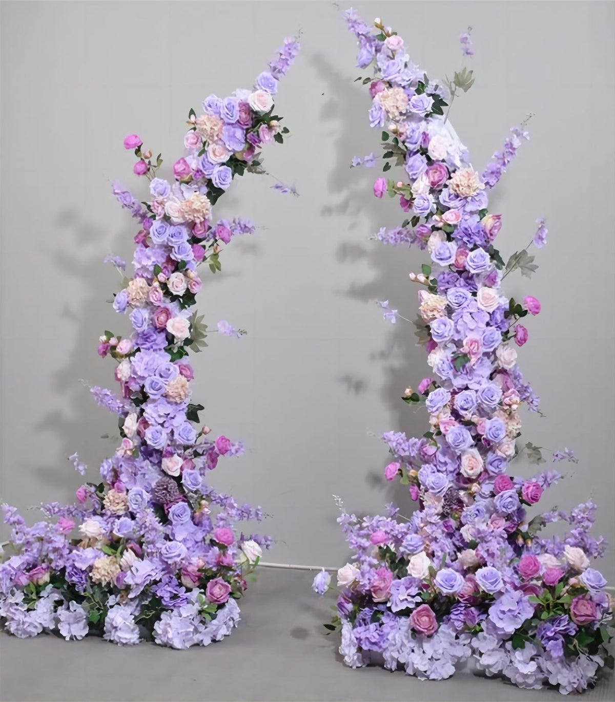 Horn Arch Purple Hydrangea Rose Artificial Flower Rose Wedding Party Birthday Backdrop Decor CH9313-30