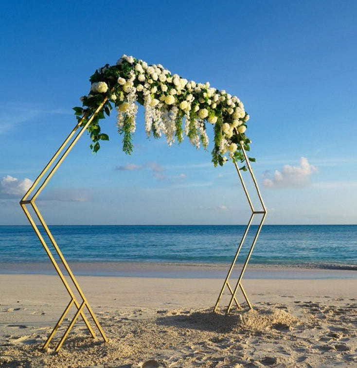White Iron Party Stand Flower Stand Wedding Arch Party Birthday B0ackdrop HJ8046