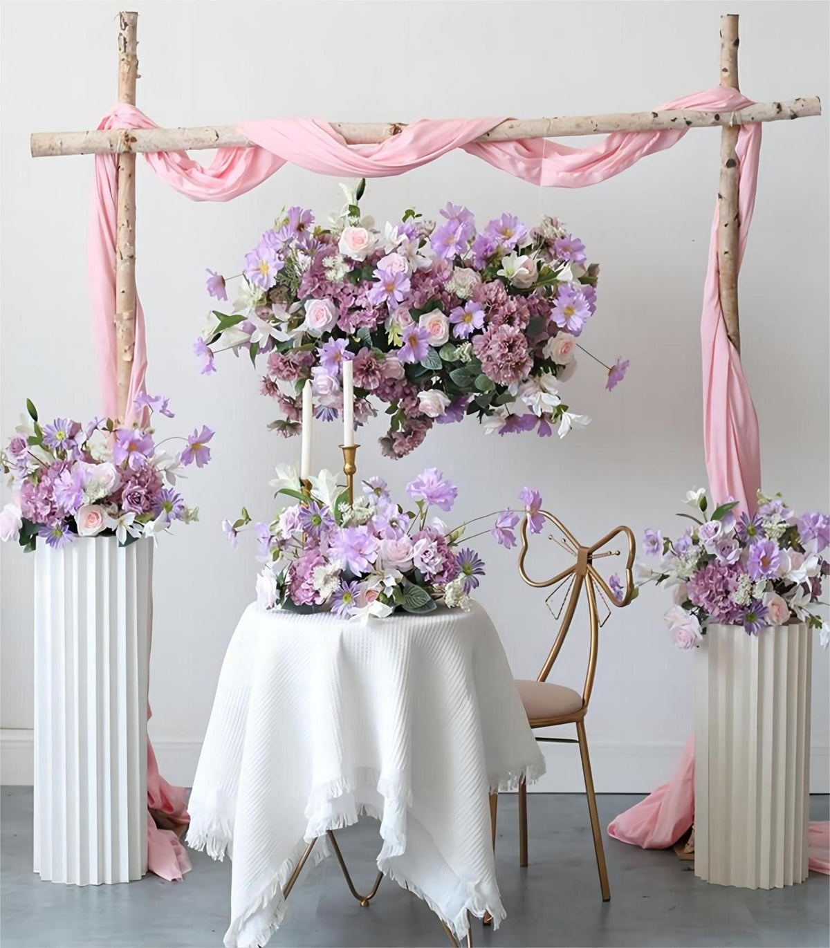 Purple Sakura Hydrangea Artificial Flower Wedding Party Birthday Backdrop Decor CH7336
