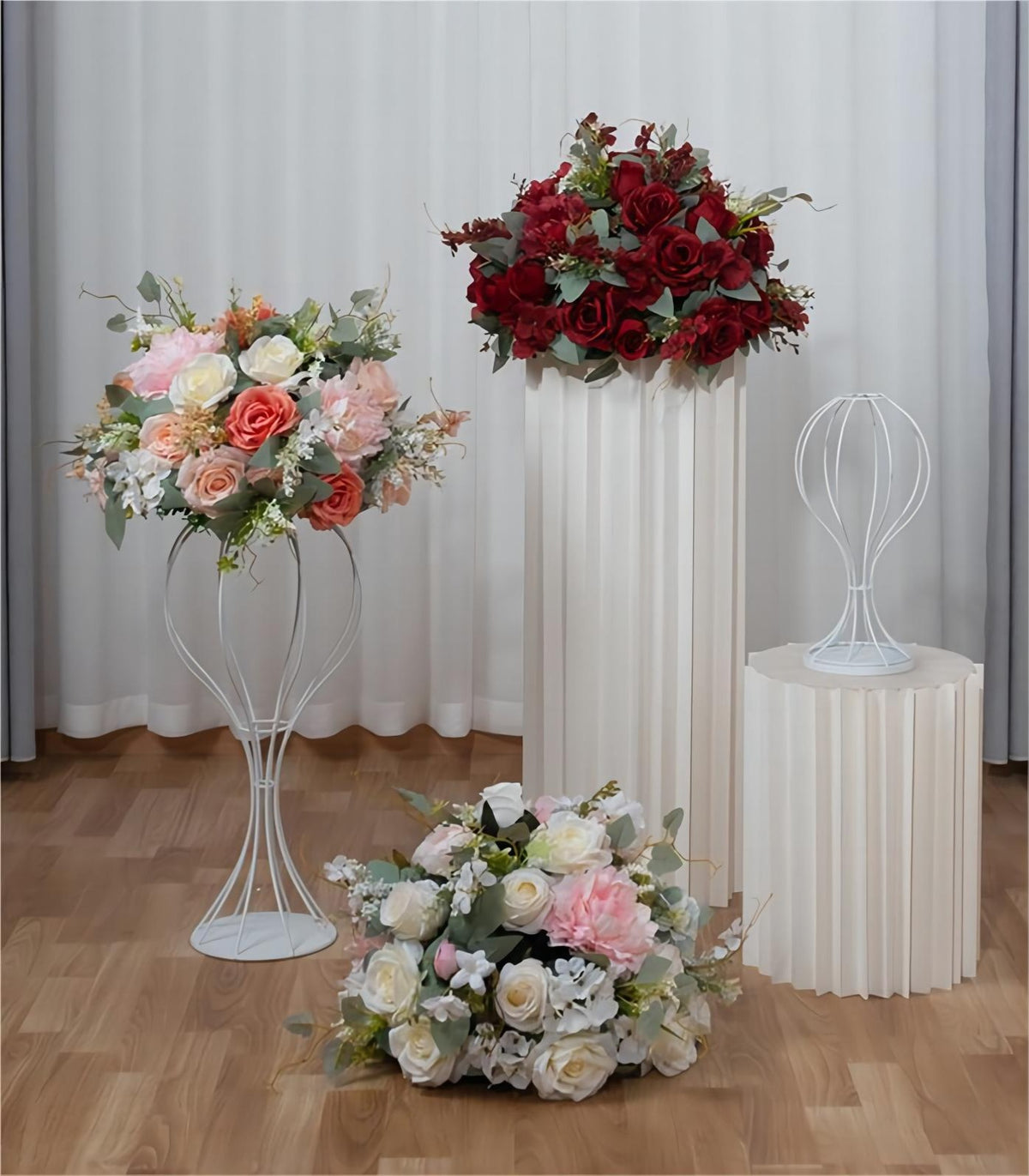 50cm White Pink Hydrangea Peony Artificial Flower Wedding Party Birthday Backdrop Decor CH7521