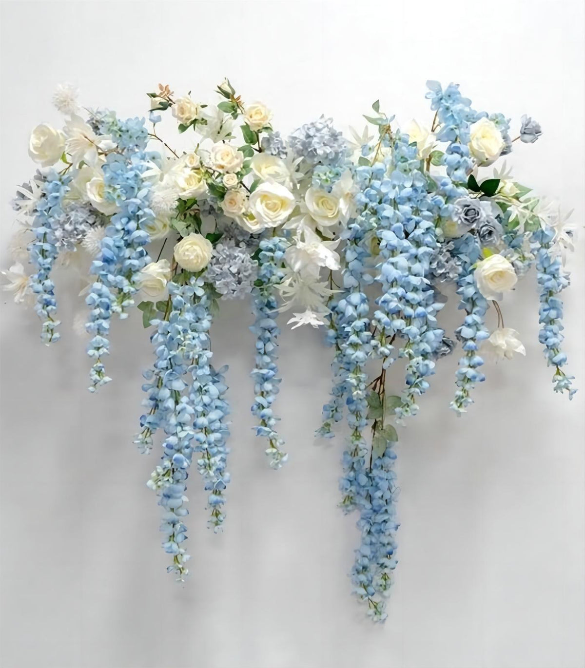 85*125cm White Blue Orchid Artificial Flower Wedding Party Birthday Backdrop Decor CH9678