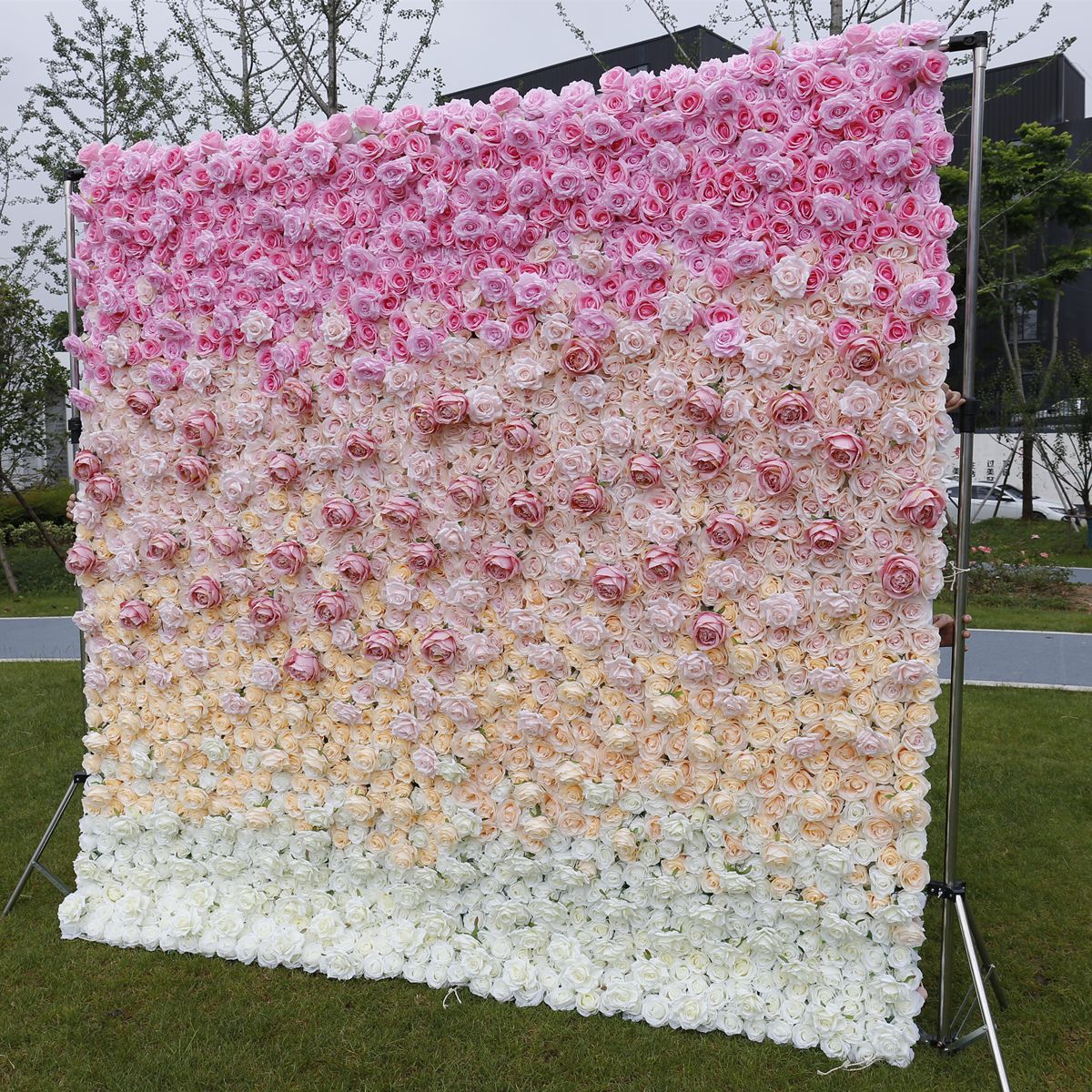 3D Artificial Flower Wall Arrangement Wedding Party Birthday Backdrop Decor HQ3515