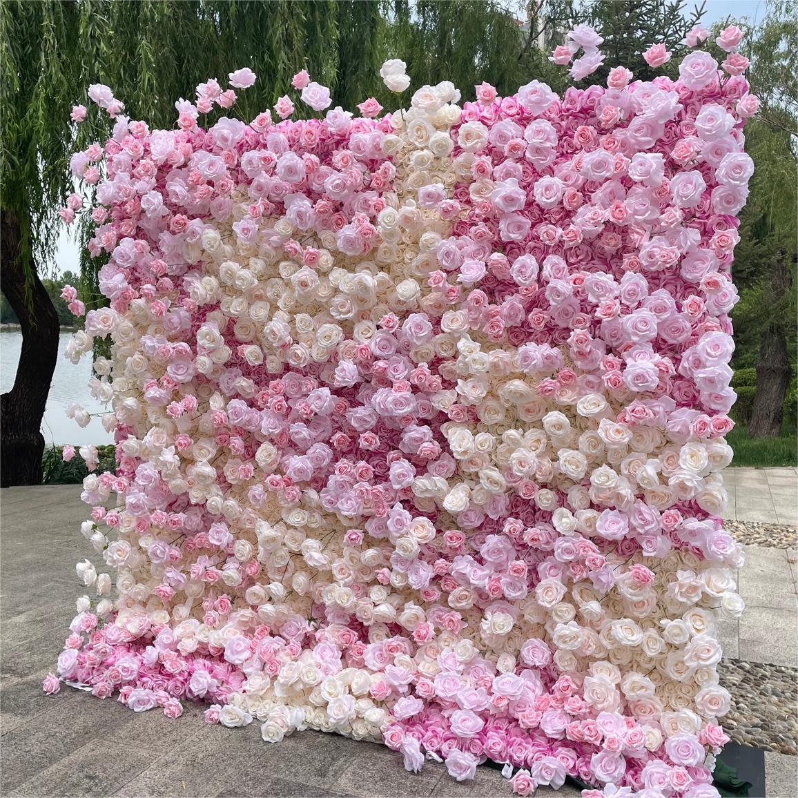 3D Artificial Flower Wall Arrangement Wedding Party Birthday Backdrop Decor HQ3802