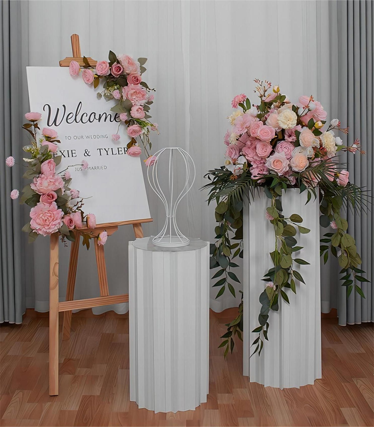 Pink Camellia Rose Artificial Flower Wedding Party Birthday Backdrop Decor CH7517