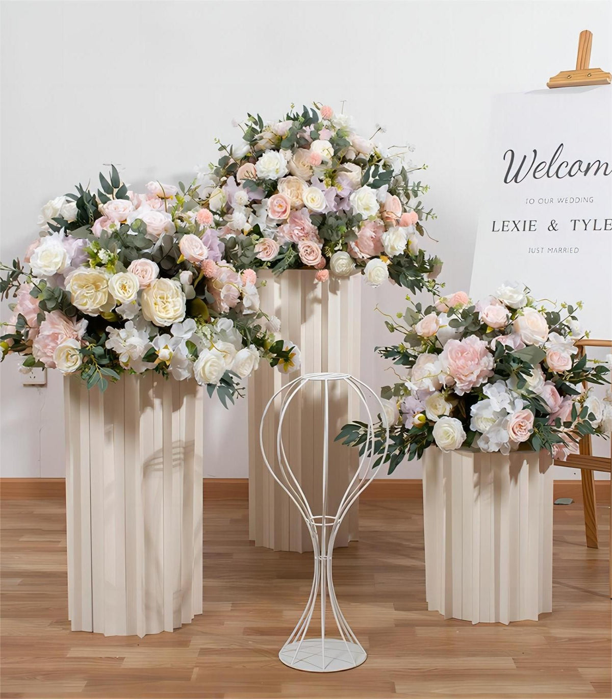 45cm White Pink Rose Peony Artificial Flower Wedding Party Birthday Backdrop Decor CH7366