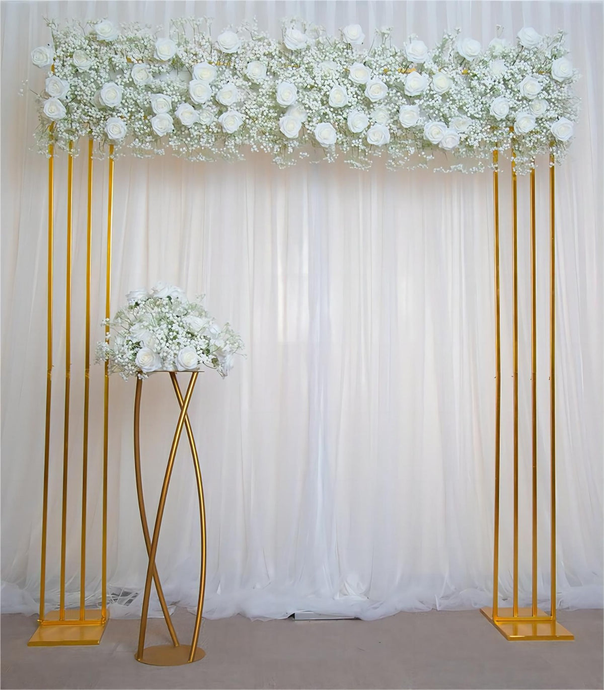 200*40cm White Gypsophila Rose Artificial Flower Wedding Party Birthday Backdrop Decor CH9314-121