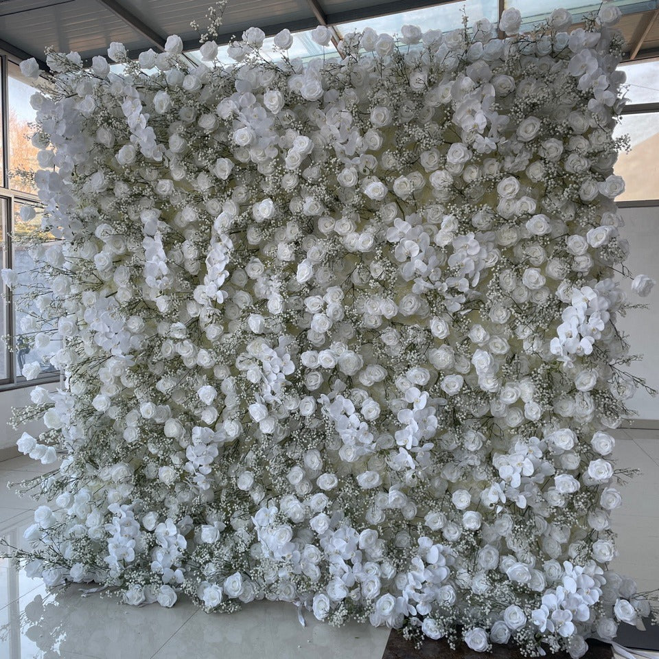 3D Artificial Flower Wall Arrangement Wedding Party Birthday Backdrop Decor HQ3993