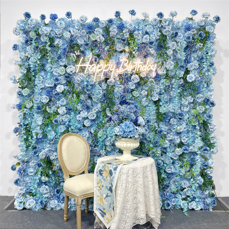 3D Artificial Flower Wall Arrangement Wedding Party Birthday Backdrop Decor HQ3909