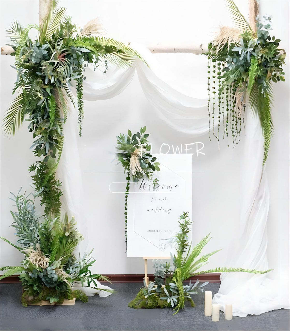 Green Reed Artificial Flower Wedding Party Birthday Backdrop Decor CH9652