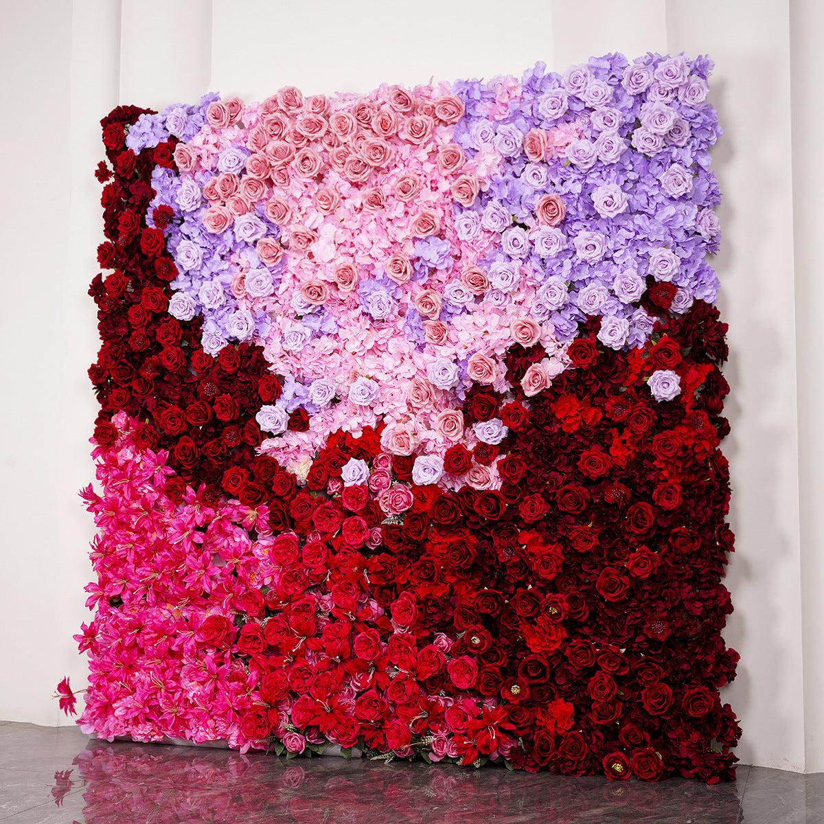 3D Artificial Flower Wall Arrangement Wedding Party Birthday Backdrop Decor HQ3925
