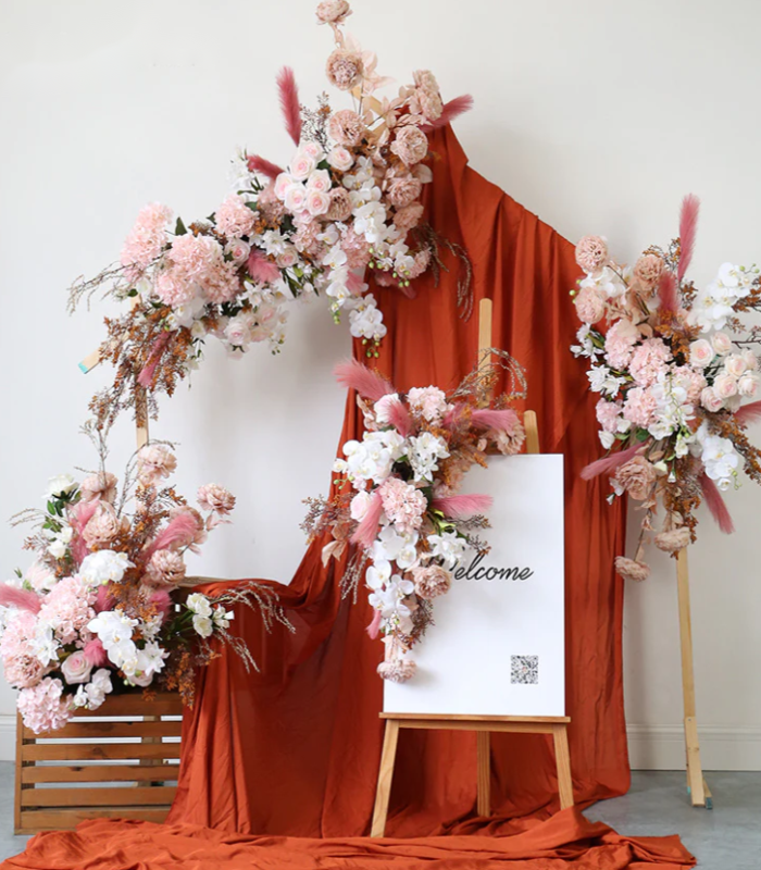 Pink Artificial Flower Wedding Party Birthday Backdrop Decor CH4070