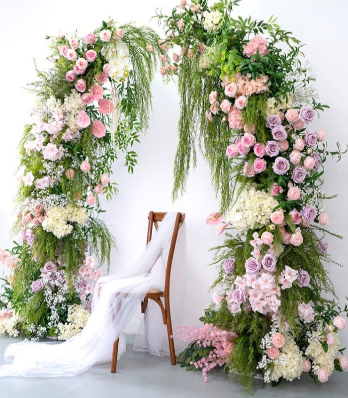 Pink Green Artificial Flower Wedding Party Birthday Backdrop Decor CH4411