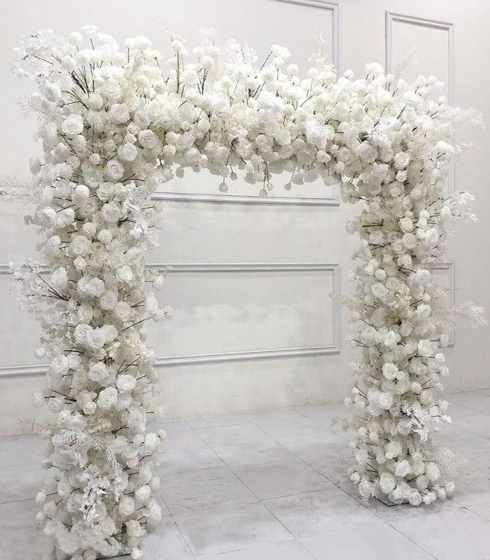 White Artificial Flower Wedding Party Birthday Backdrop Decor CH4335-6