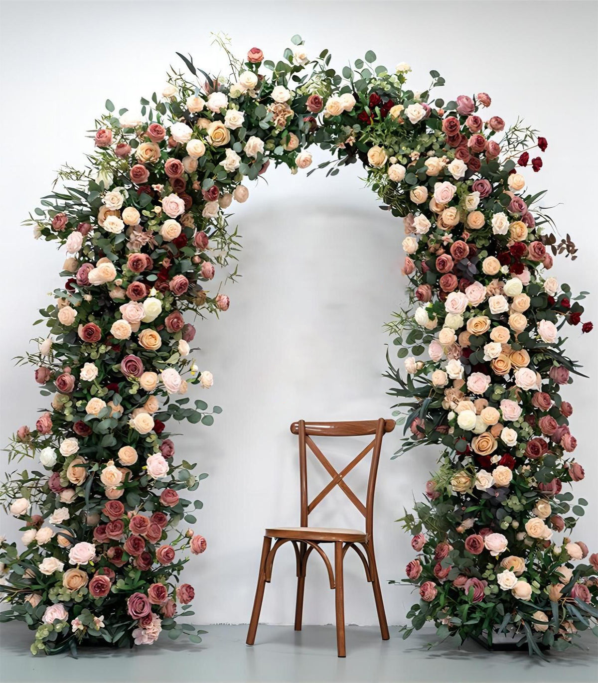 Champagne Red Rose Artificial Flower Wedding Party Birthday Backdrop Decor CH3701