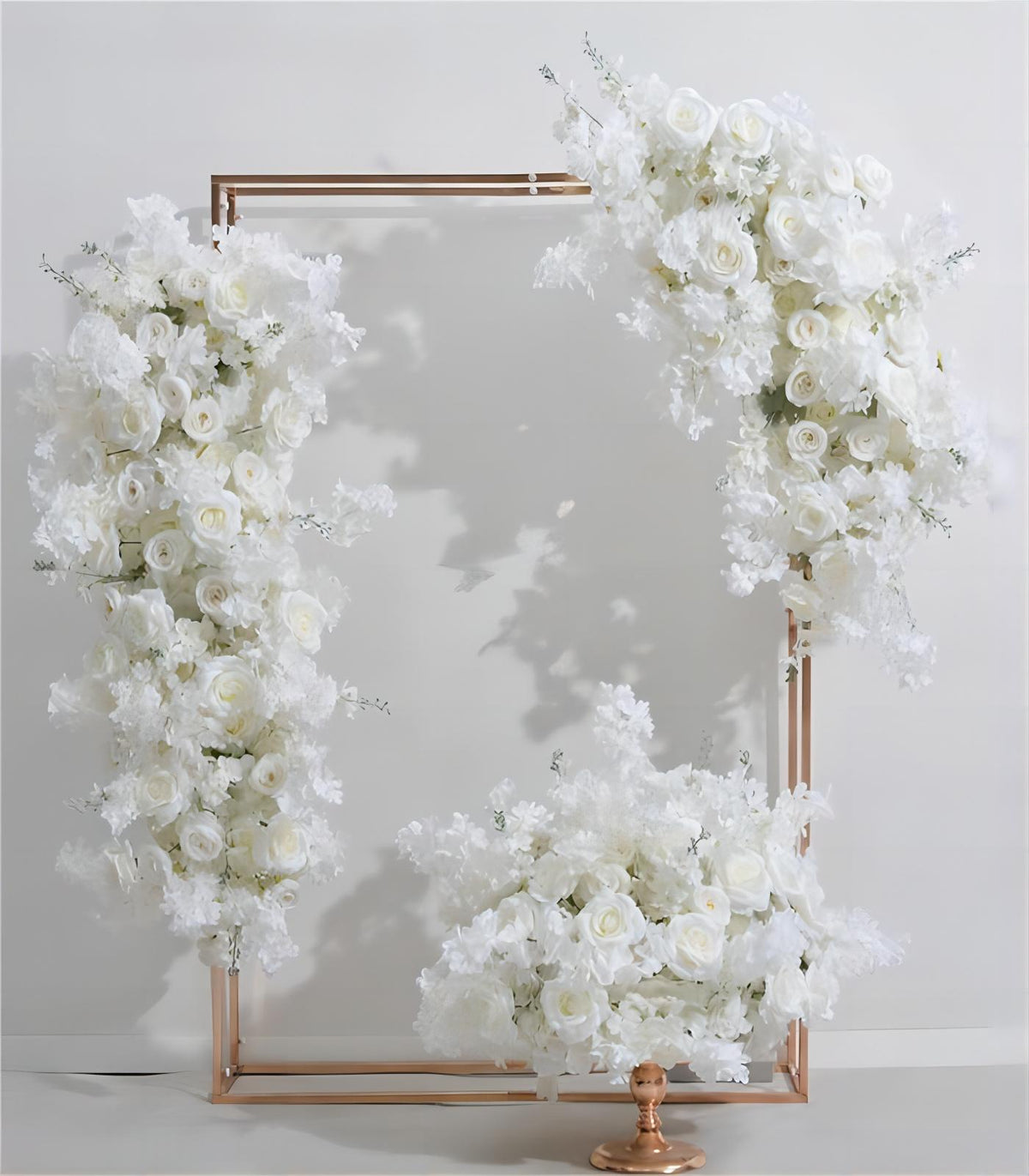 White Sakura Rose Artificial Flower Wedding Party Birthday Backdrop Decor CH9294