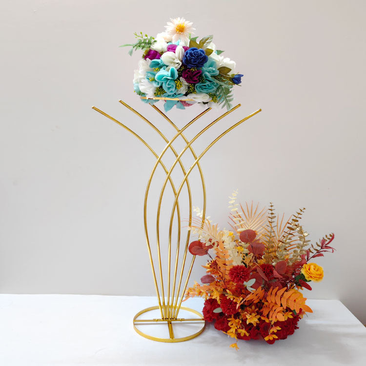 Gold Plated Party Stand Flower Stand Wedding Arch Party Birthday B0ackdrop HJ8049