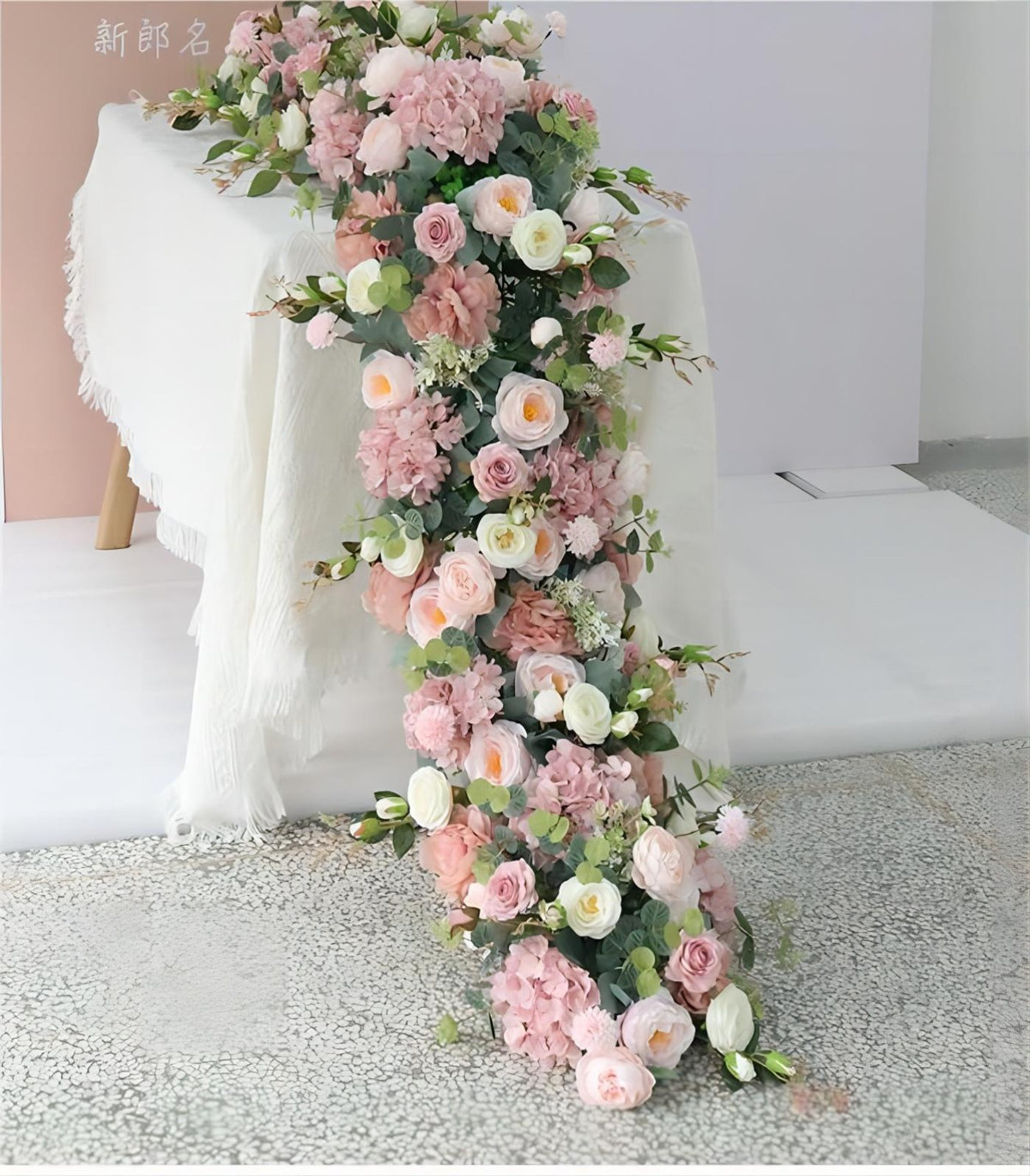 200*30CM Pink Hydrangea Peony Artificial Flowe Wedding Party Birthday Backdrop Decor CH7331