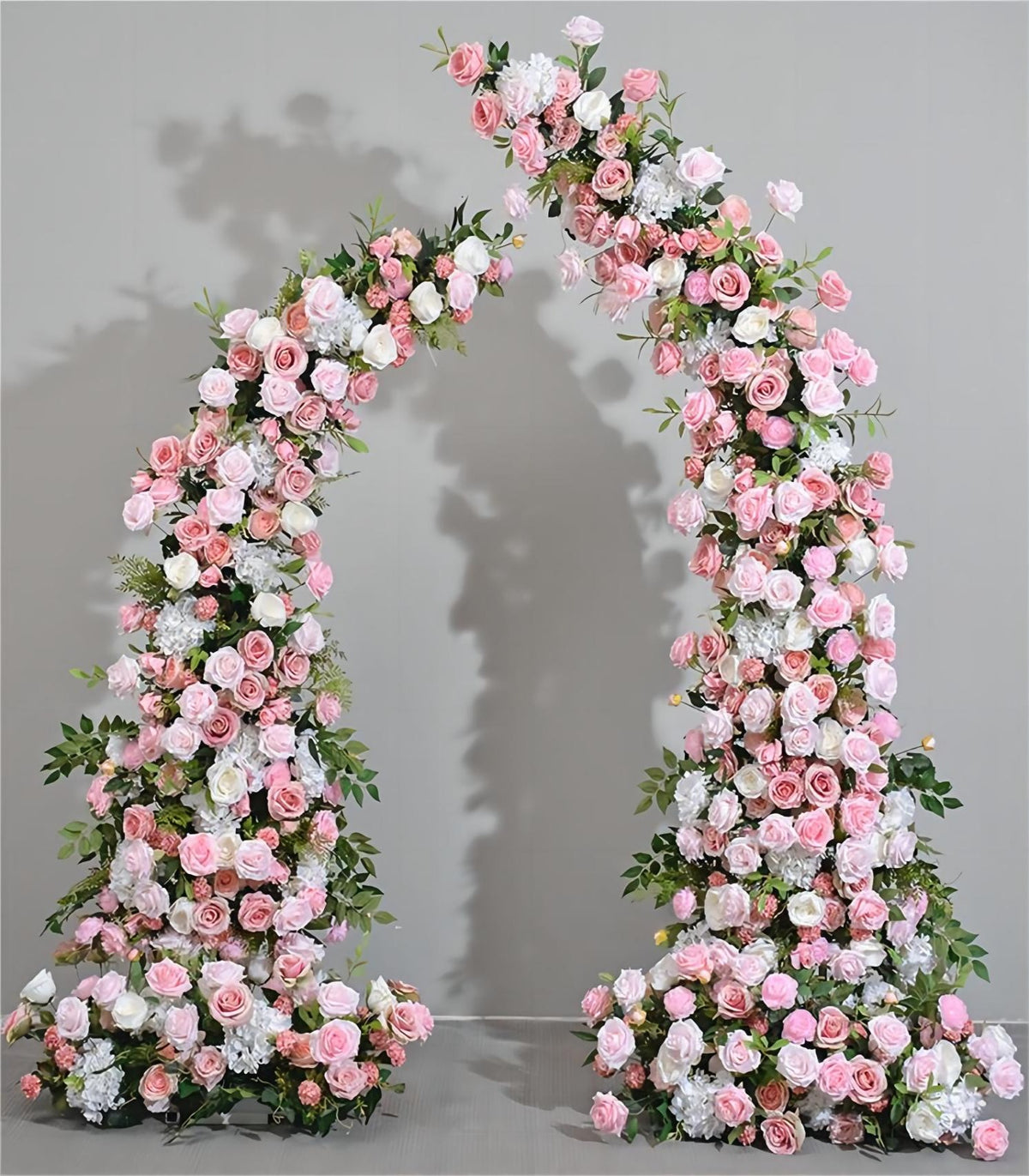 Horn Arch White Pink Hydrangea Rose Artificial Flower Wedding Party Birthday Backdrop Decor CH9686-5
