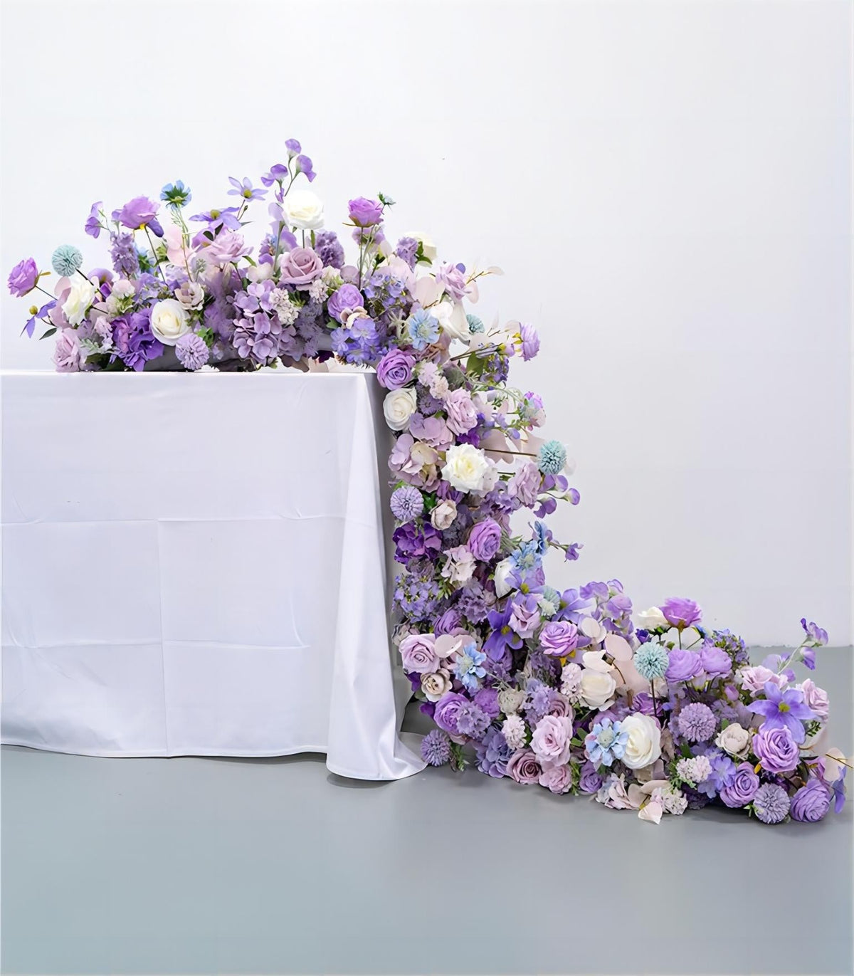 40*230cm Purple Orchid Rose Artificial Flower Wedding Party Birthday Backdrop Decor CH9623-1
