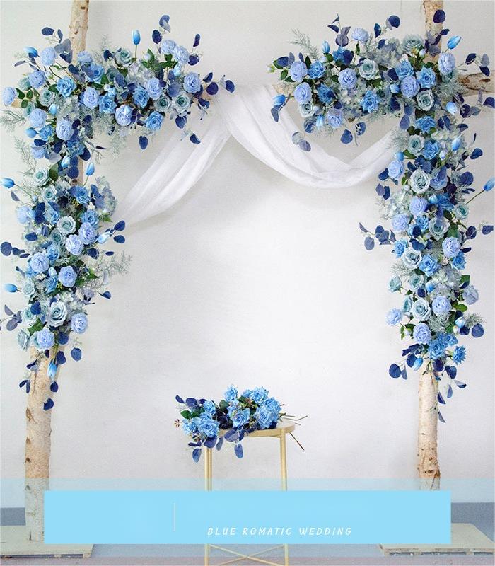 Blue Artificial Flower Wedding Party Birthday Backdrop Decor CH4438