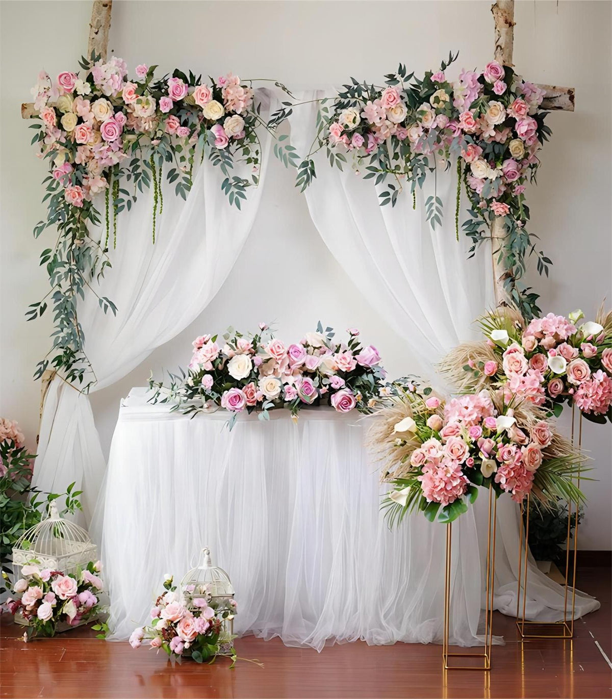 Pink Rose Artificial Flower Rose Wedding Party Birthday Backdrop Decor CH9313-43