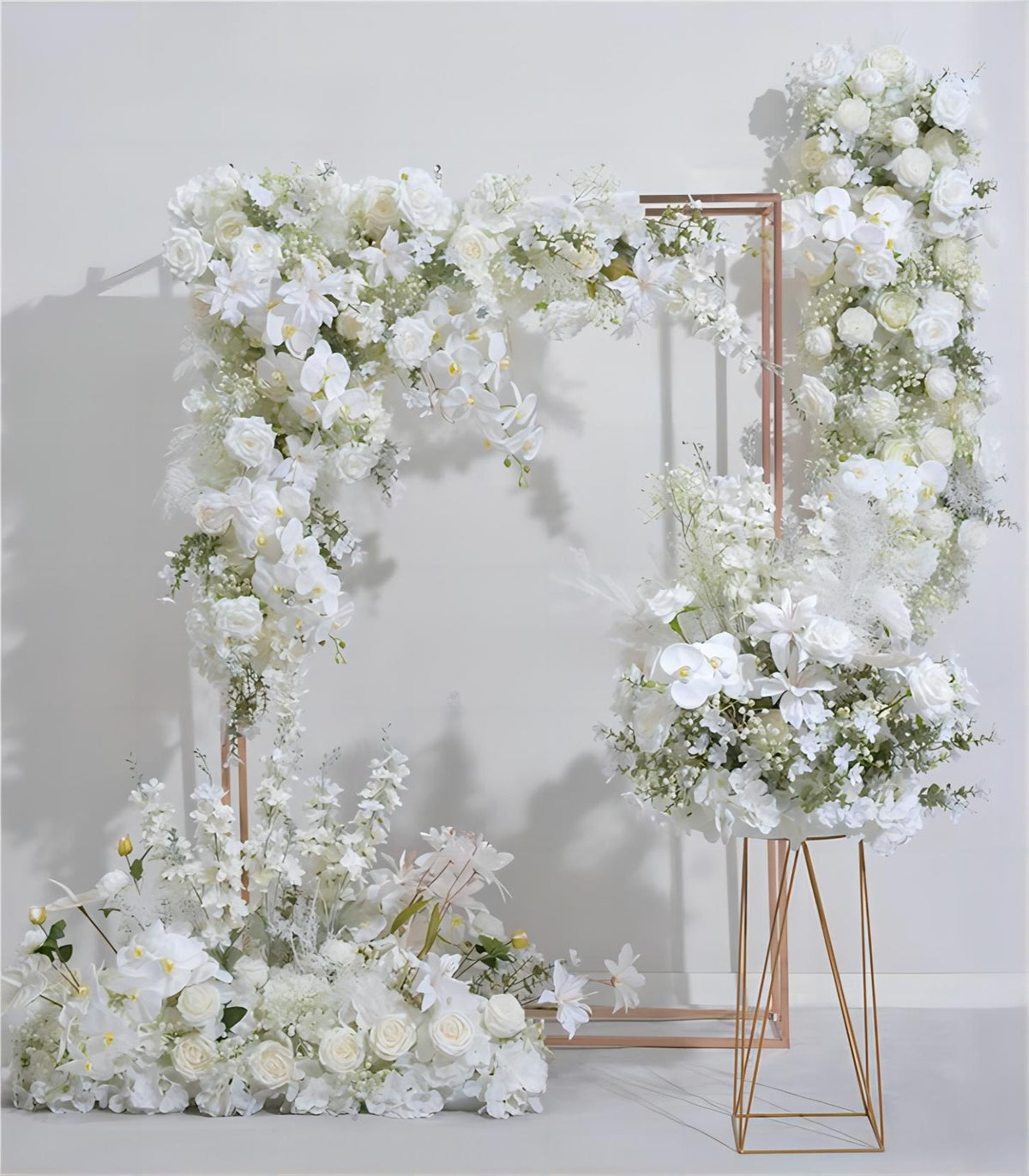 White Phalaenopsis Rose Artificial Flower Wedding Party Birthday Backdrop Decor CH9313-14
