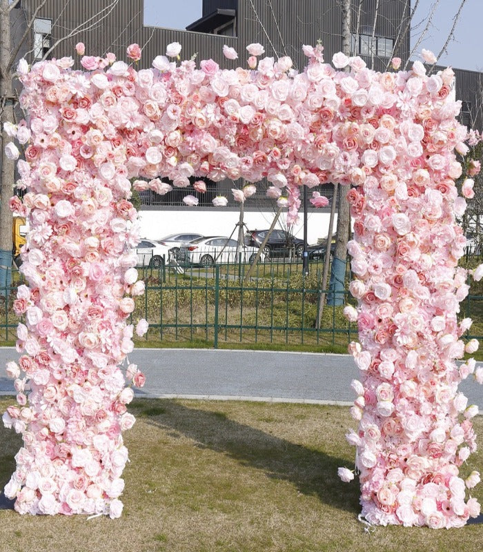 Pink Rose Artificial Flower Wedding Party Birthday Backdrop Decor CH4335-4