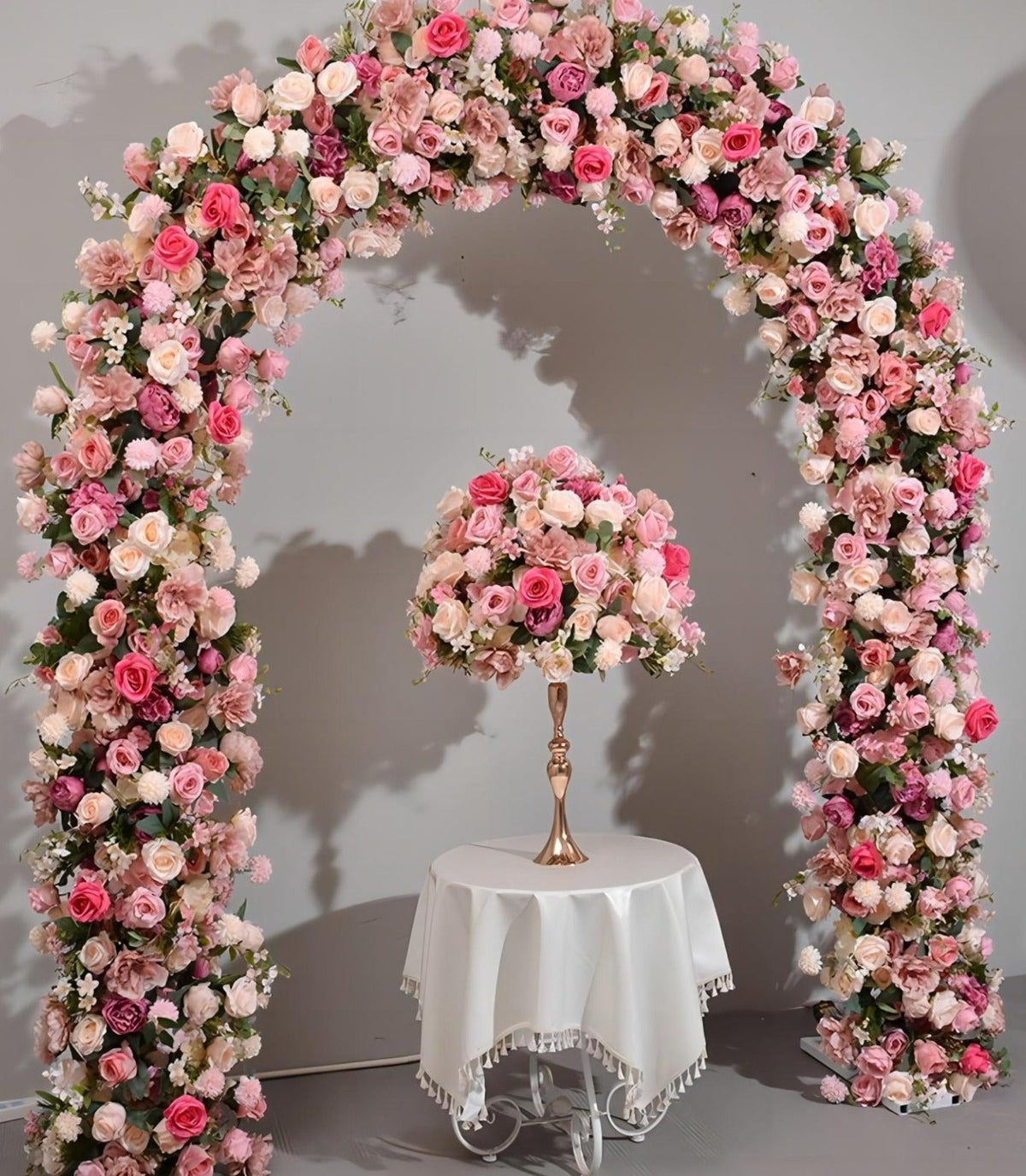 Pink Rose Hydrangea Artificial Flower Wedding Party Birthday Backdrop Decor CH9313-50