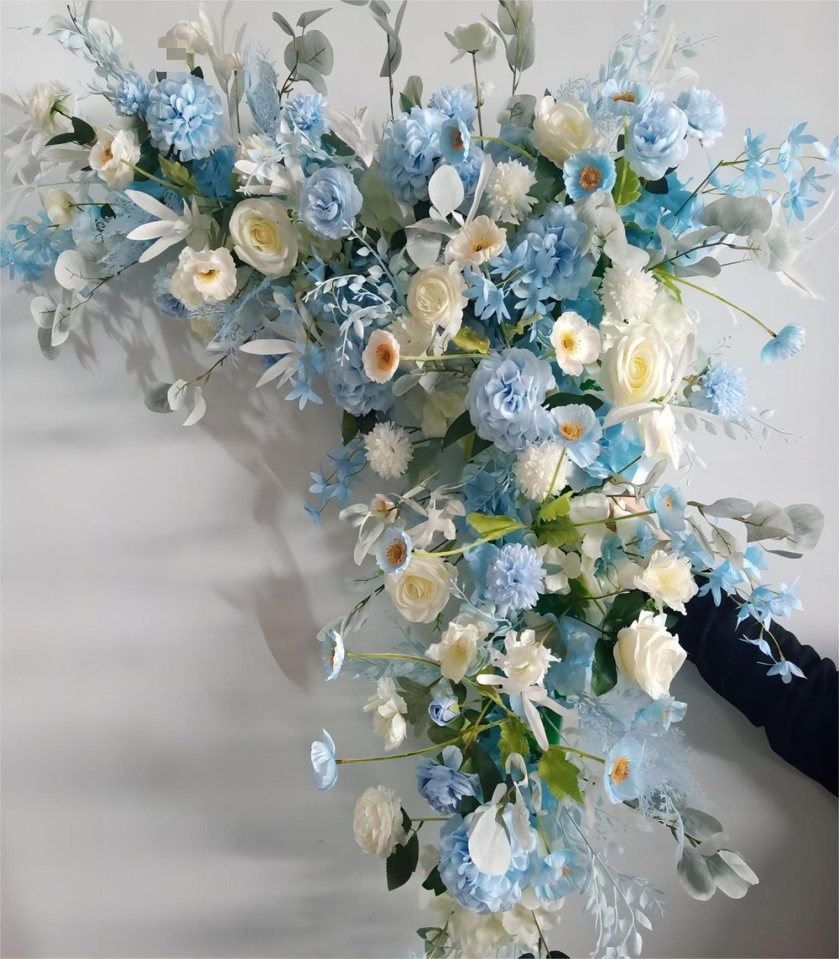 White Blue Hydrangea Peony Artificial Flower Wedding Party Birthday Backdrop Decor CH9313-164