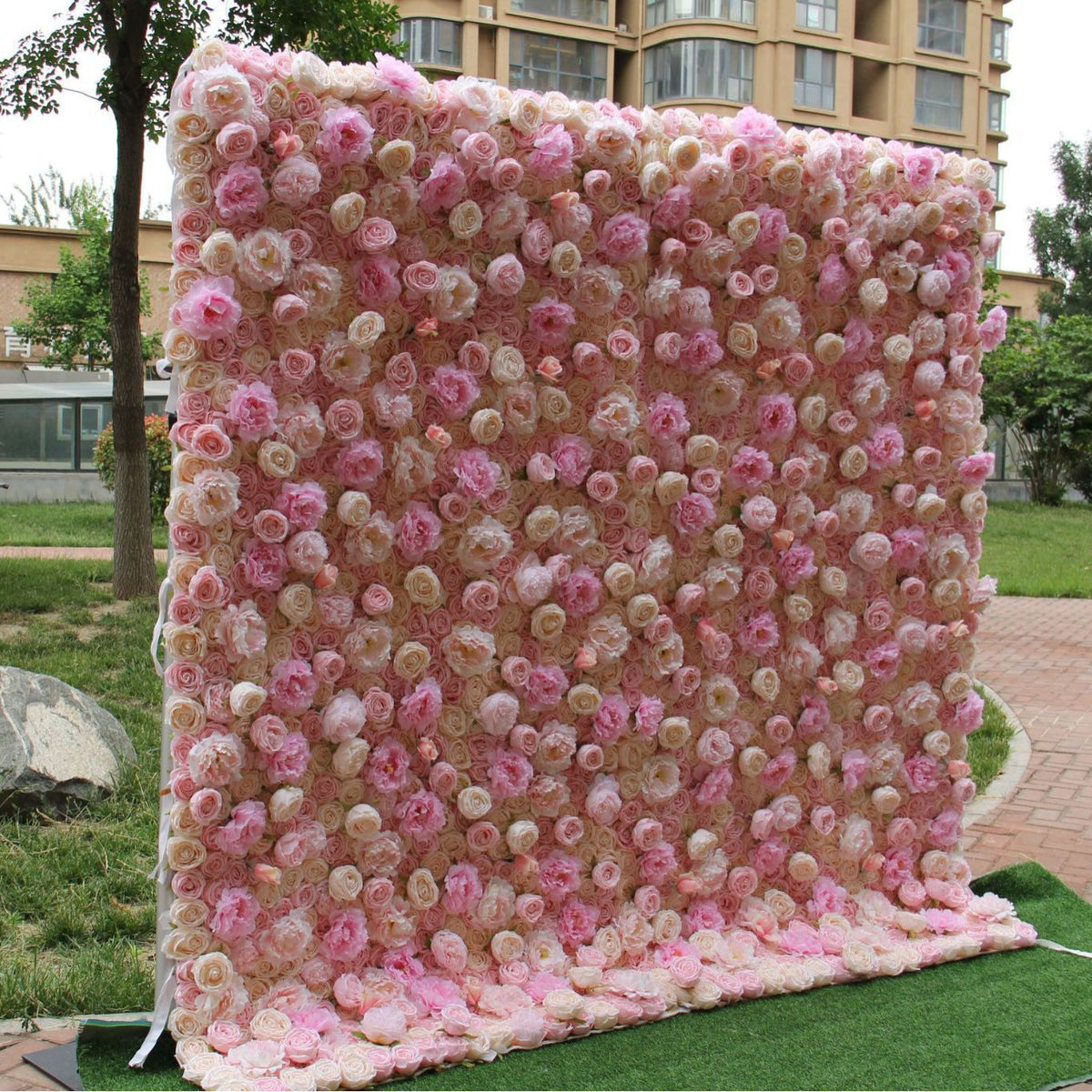 3D Artificial Flower Wall Arrangement Wedding Party Birthday Backdrop Decor HQ3971
