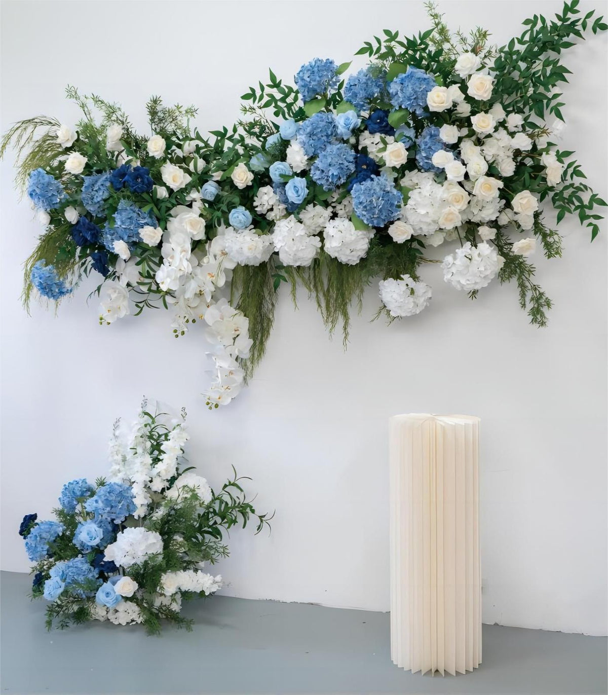 Blue White Hydrangea Artificial Flower Wedding Party Birthday Backdrop Decor CH9314-43