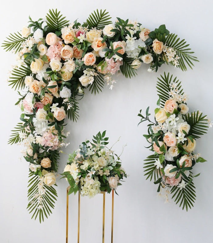 Champagne Artificial Flower Wedding Party Birthday Backdrop Decor CH4434