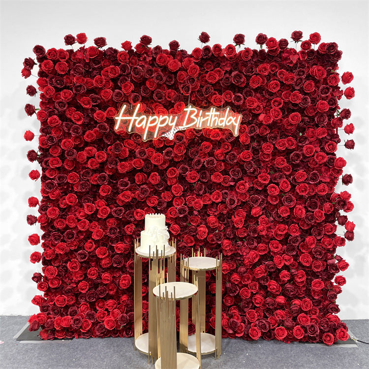 3D Artificial Flower Wall Arrangement Wedding Party Birthday Backdrop Decor HQ3907