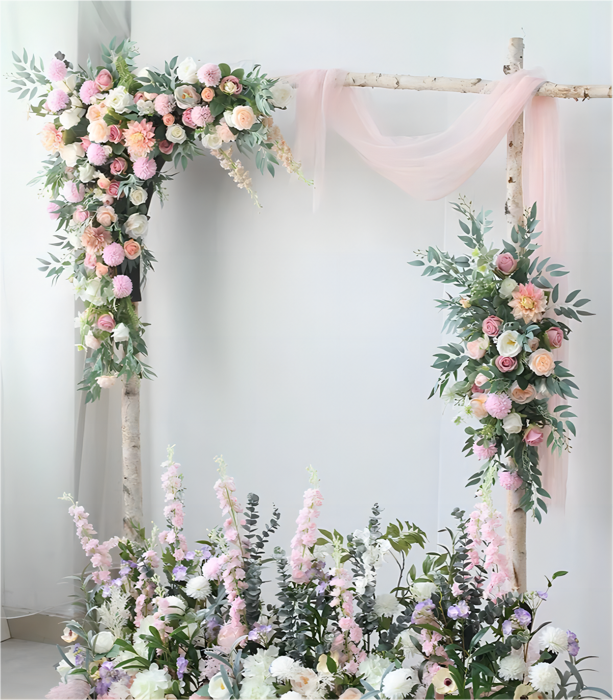 Pink Peony Ball Chrysanthemum Artificial Flower Arrangement Row Wedding Party Birthday Backdrop Decor CH5040