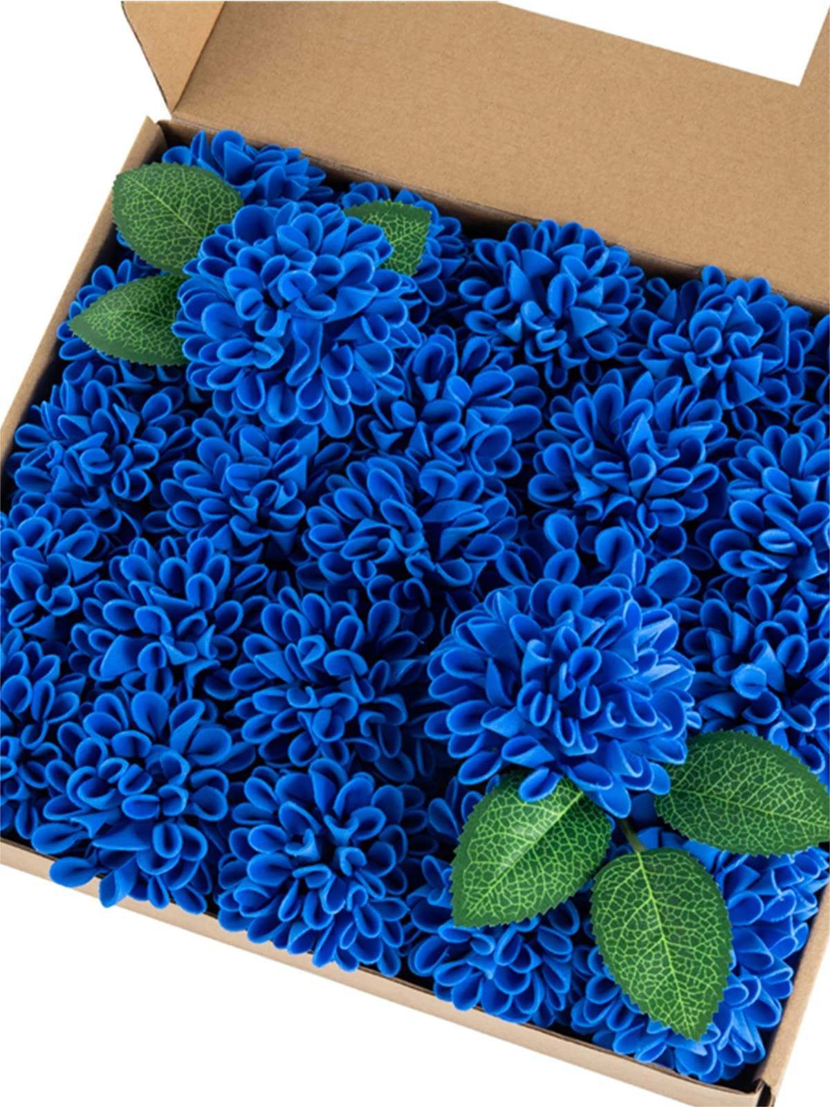 Royal Blue Fake Floral Artificial Flowers DIY Wedding Bouquet Box Set HH1336-2