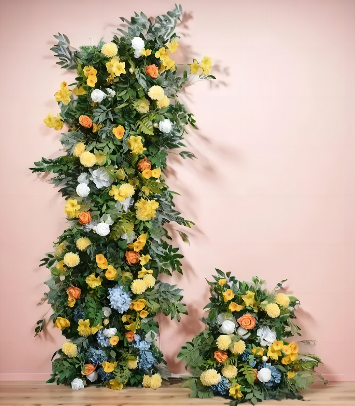 Yellow Green Ball Chrysanthemum Artificial Flower Wedding Party Birthday Backdrop Decor CH93138