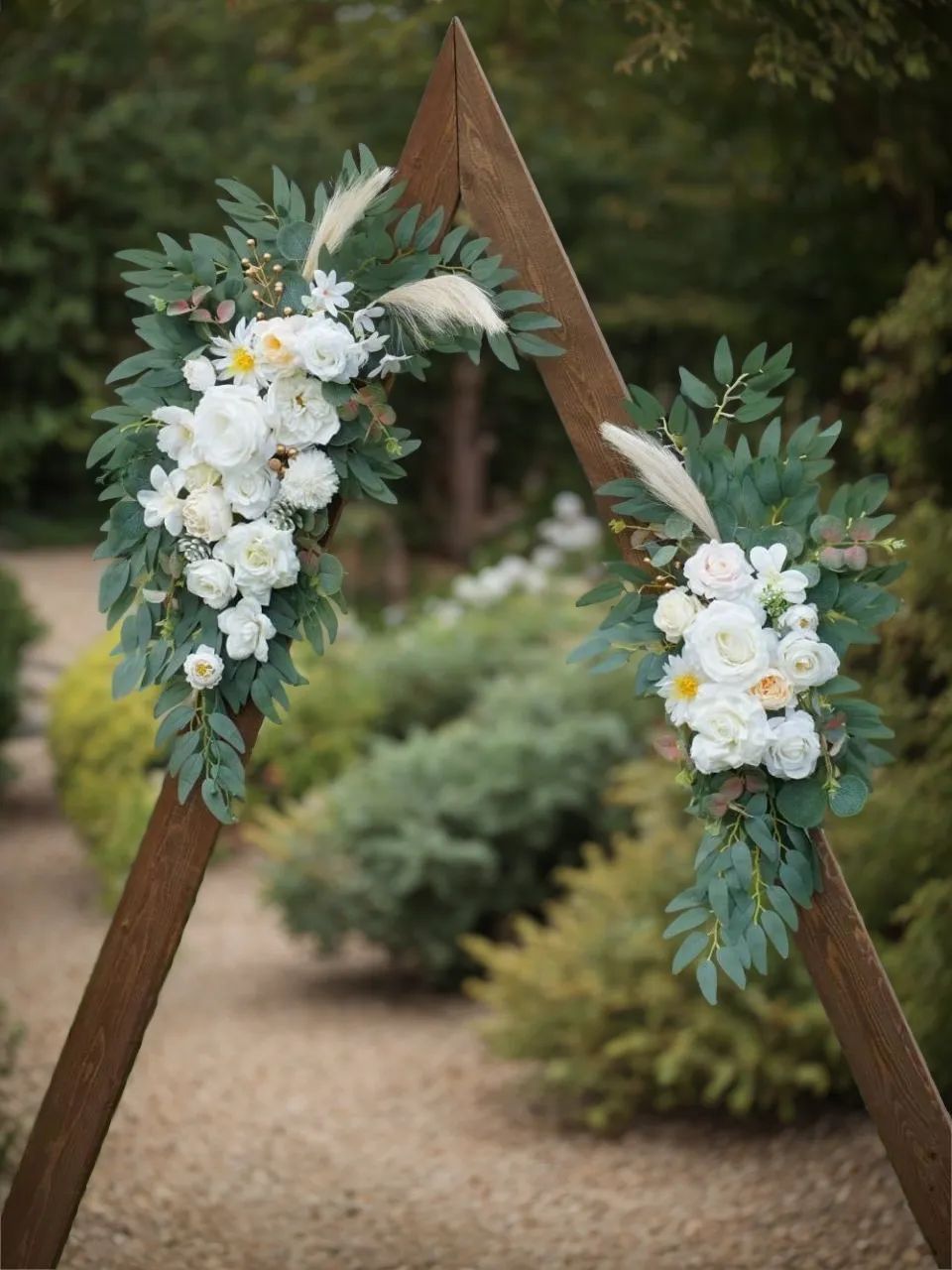 Cream Champagn Entryway Decor Wedding Artificial Arch Flowers Swag Kit XG2064