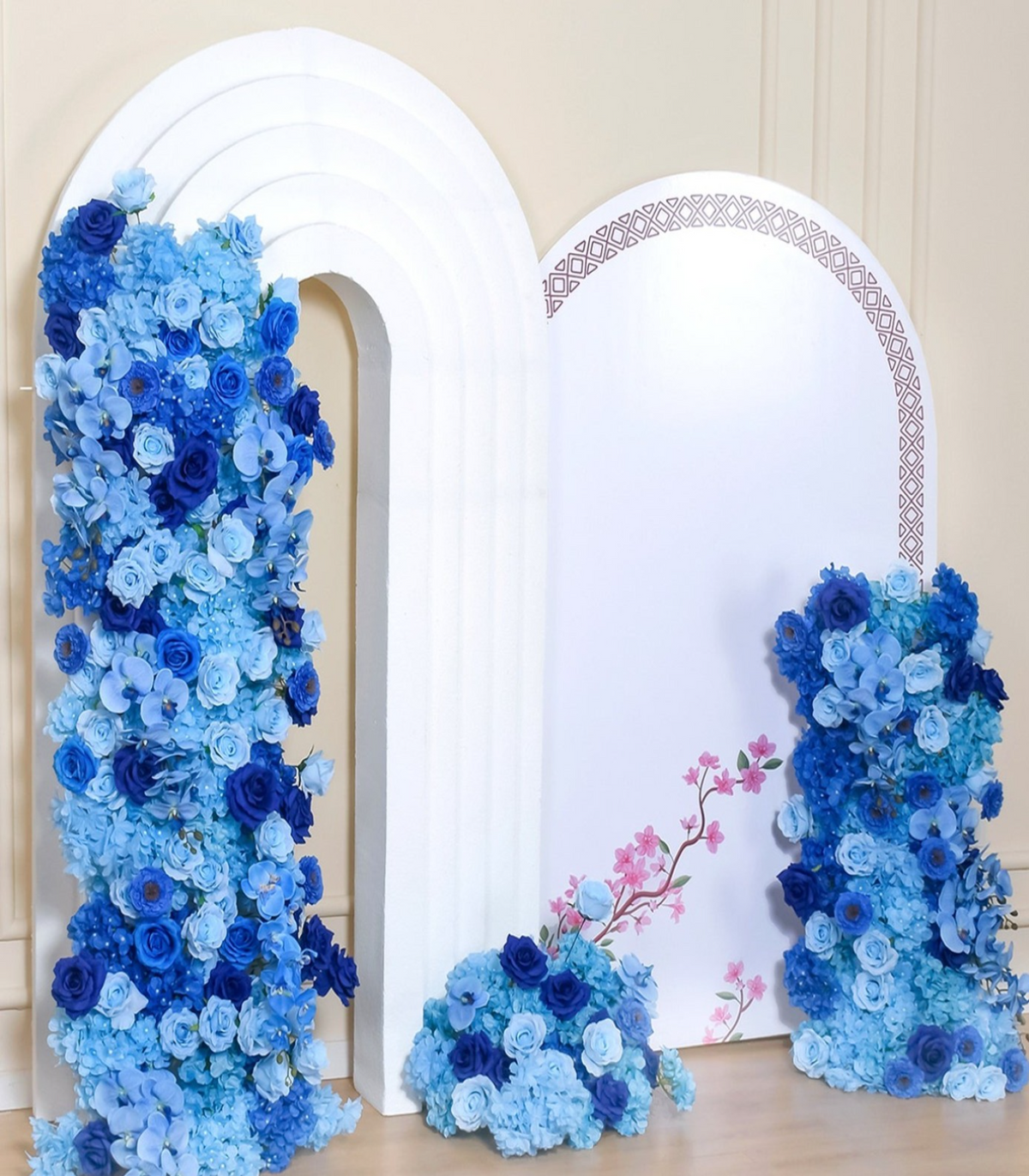 Blue Hydrangea Rose Artificial Flower Wedding Party Birthday Backdrop Decor CH1017