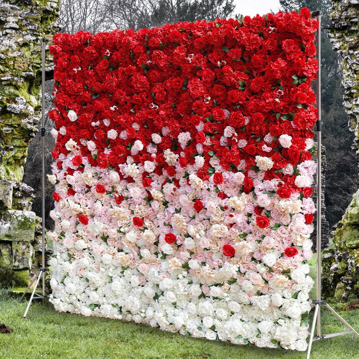 3D Artificial Flower Wall Arrangement Wedding Party Birthday Backdrop Decor HQ9006