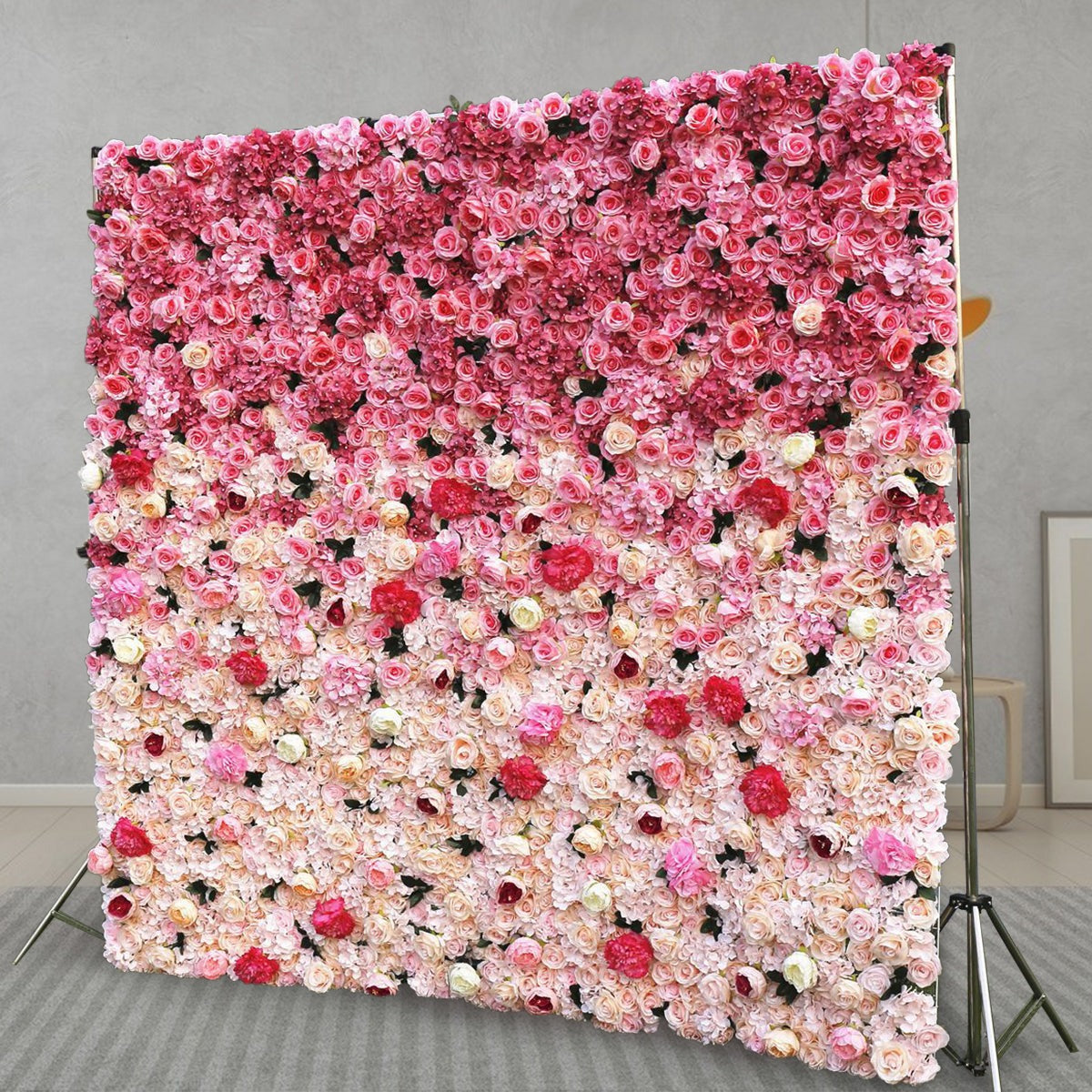 3D Artificial Flower Wall Arrangement Wedding Party Birthday Backdrop Decor HQ9013