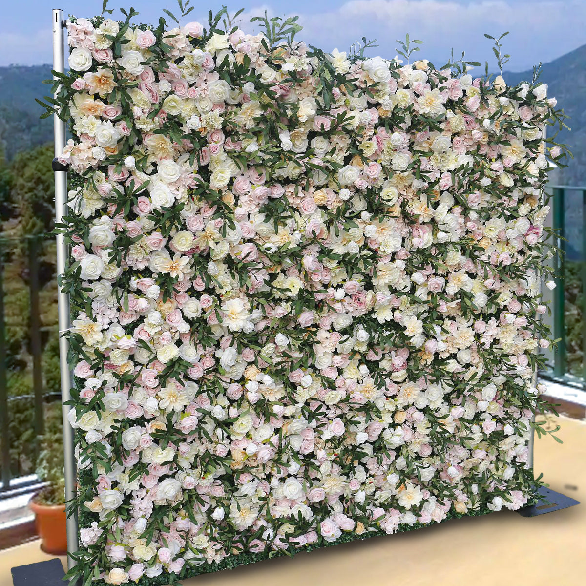 3D Artificial Flower Wall Arrangement Wedding Party Birthday Backdrop Decor HQ9040