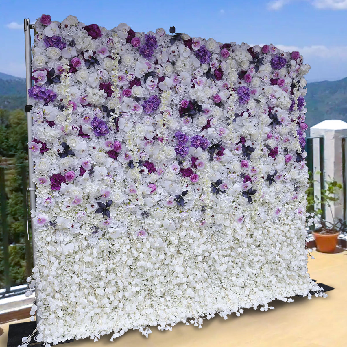 3D Artificial Flower Wall Arrangement Wedding Party Birthday Backdrop Decor HQ9036
