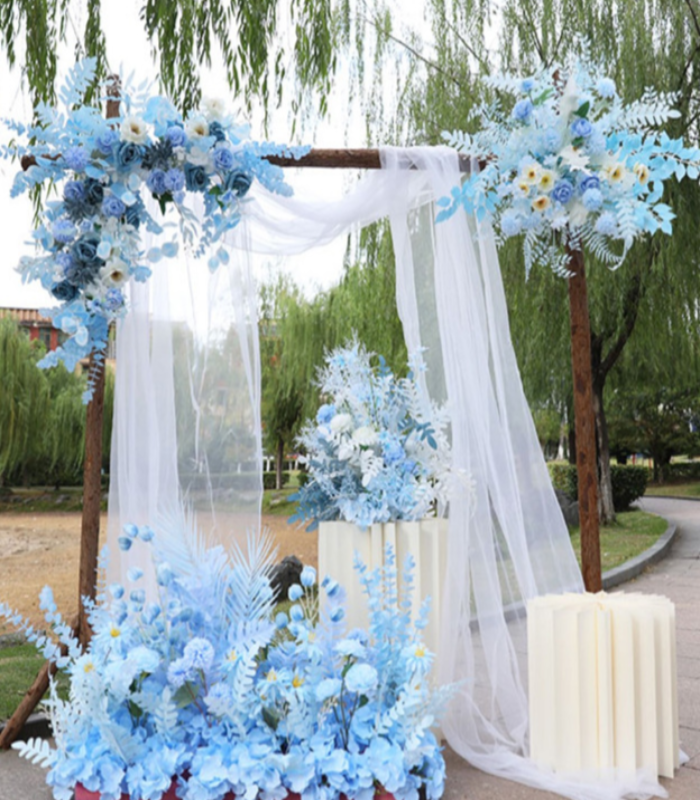Blue Artificial Flower Blue Wedding Party Birthday Backdrop Decor CH9123