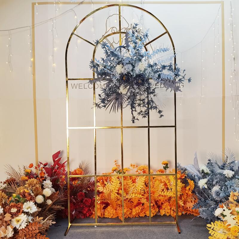 Gold Plated  Party Stand Flower Stand Wedding Arch Party Birthday Backdrop HJ9122
