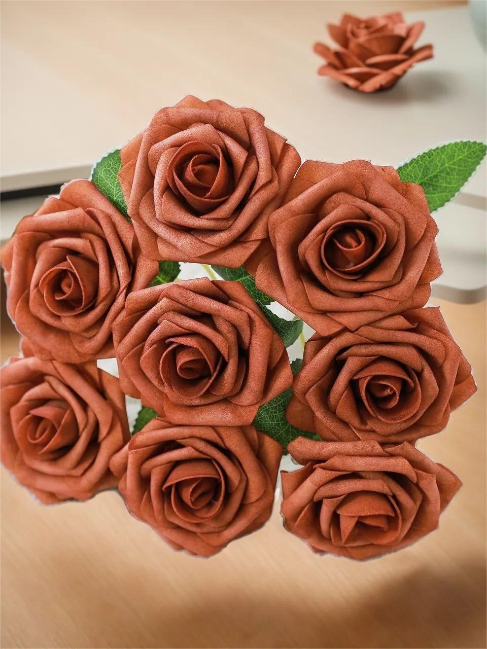 Sunset Terracotta Fake Floral Artificial Flowers DIY Wedding Bouquet Box Set HH1259