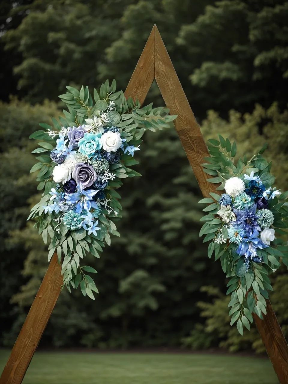 Dust Bule Entryway Decor Wedding Artificial Arch Flowers Swag Kit XG2059