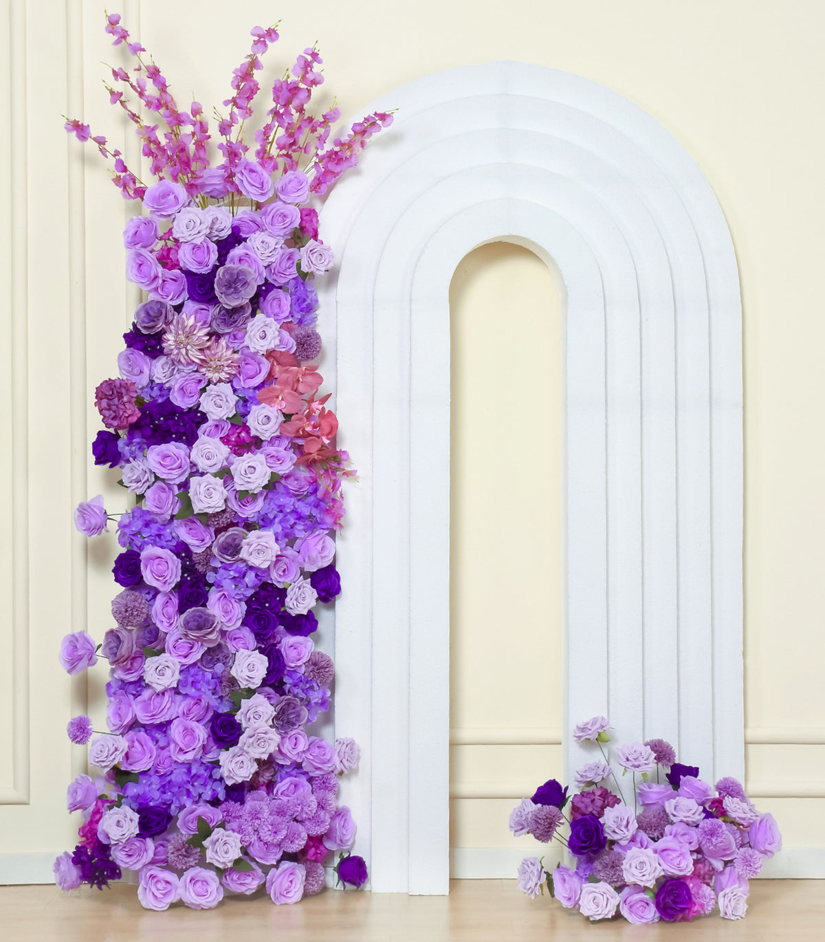 Purple Hydrangea Rose Artificial Flower Wedding Party Birthday Backdrop Decor CH1011