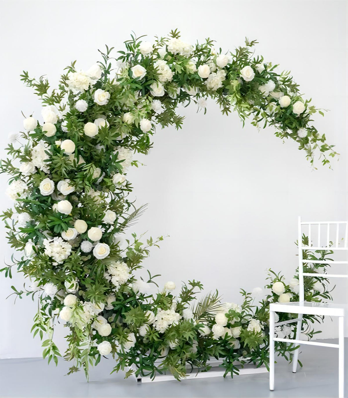 White Green Hydrangea Rose Artificial Flower Wedding Party Birthday Backdrop Decor CH9313-45