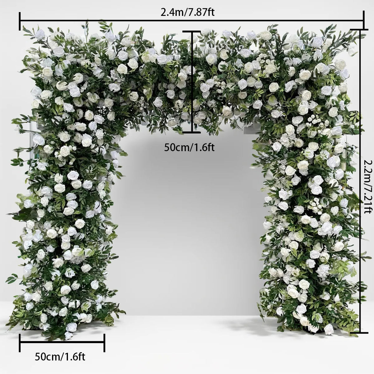 White Sage Rose Artificial Flower Wedding Party Birthday Backdrop Decor CH9335-1